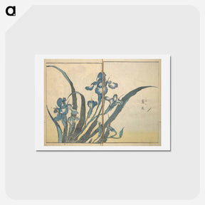 アートポストカード-Picture Book with Mixed Verses on Jōruri (Puppet Theater) - 葛飾 北斎 Postcard.