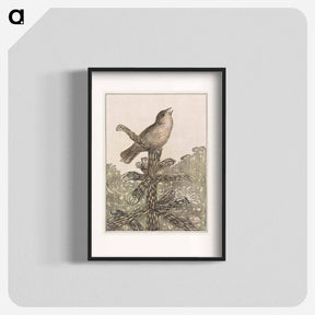 アートポスター-Zingende vogel op naaldboom - テオ ヴァン ホイテマ Poster.