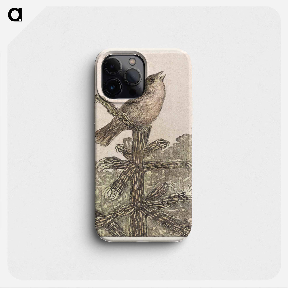 Zingende vogel op naaldboom - テオ ヴァン ホイテマ Phone Case.