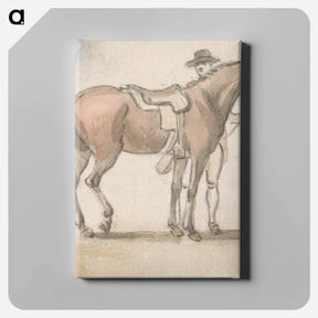 アートパネル-A Man and a Saddled Horse
 - イェール大学アートギャラリー Canvas.