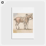 アートポストカード-A Man and a Saddled Horse
 - イェール大学アートギャラリー Postcard.