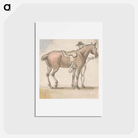 アートポストカード-A Man and a Saddled Horse
 - イェール大学アートギャラリー Postcard.