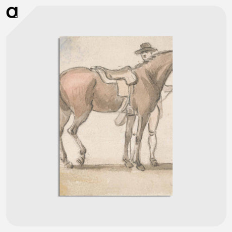 アートポストカード-A Man and a Saddled Horse
 - イェール大学アートギャラリー Postcard.