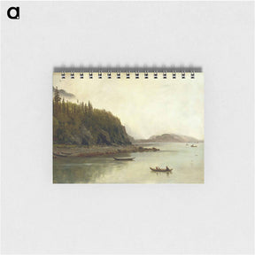 アートメモ帳-Indians Fishing - アルバート ビアスタット Memo.
