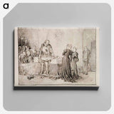 Kaarle-herttua herjaa klaus flemingin ruumista, sommitteluharjoitelma - アルバート エーデルフェルト Canvas.