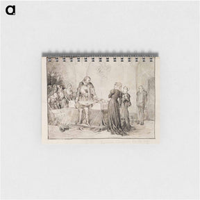 アートメモ帳-Kaarle-herttua herjaa klaus flemingin ruumista, sommitteluharjoitelma - アルバート エーデルフェルト Memo.