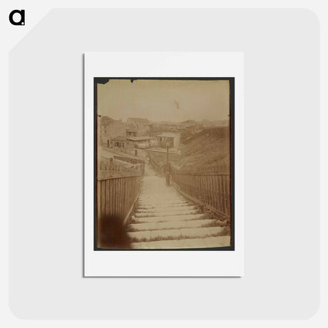 アートポストカード-Butte aux Cailles, Rue de la Colonie
 - ウジェーヌ アジェ Postcard.