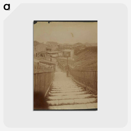 アートポストカード-Butte aux Cailles, Rue de la Colonie
 - ウジェーヌ アジェ Postcard.