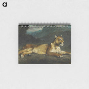 アートメモ帳-Lioness Reclining - ウジェーヌ ドラクロワ Memo.