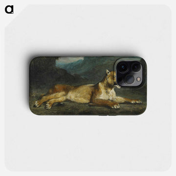 Lioness Reclining - ウジェーヌ ドラクロワ Phone Case.