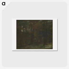 アートポストカード-In the Forest - ギュスターヴ クールベ Postcard.