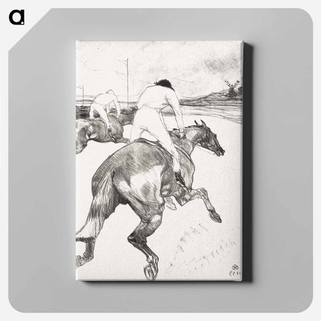 アートパネル-The Jockey - アンリ ド トゥールーズ ロートレック Canvas.