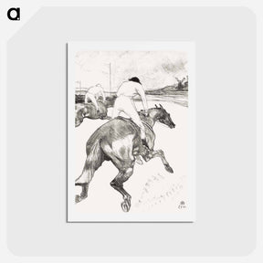 アートポストカード-The Jockey - アンリ ド トゥールーズ ロートレック Postcard.