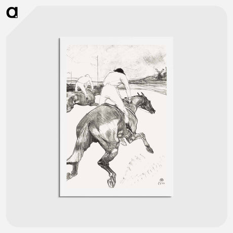 アートポストカード-The Jockey - アンリ ド トゥールーズ ロートレック Postcard.