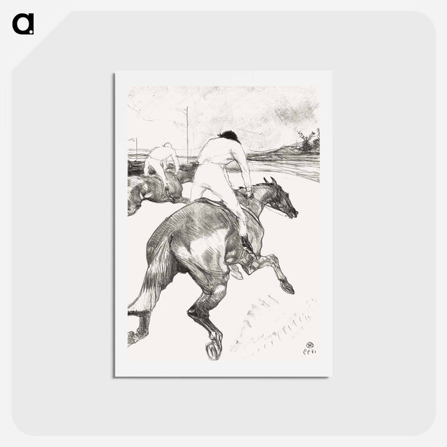 アートポストカード-The Jockey - アンリ ド トゥールーズ ロートレック Postcard.