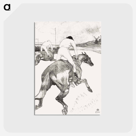 アートポストカード-The Jockey - アンリ ド トゥールーズ ロートレック Postcard.