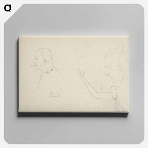 アートパネル-Portretkop van een rokende Karel - ユリー デ フラーハ Canvas.