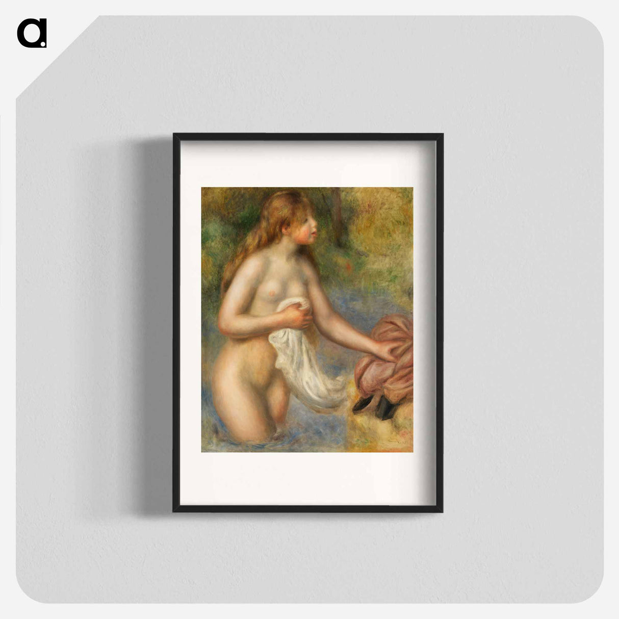 Bather (Baigneuse) - Pierre-Auguste Renoir Poster.