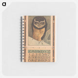 Kalenderblad januari met uil - テオ ヴァン ホイテマ Memo.