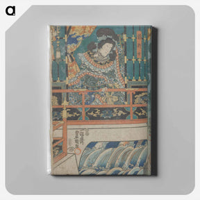 アートパネル-Vertical ōban Triptych Center Sheet
 - 歌川 国貞 Canvas.