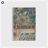 アートポストカード-Vertical ōban Triptych Center Sheet
 - 歌川 国貞 Postcard.