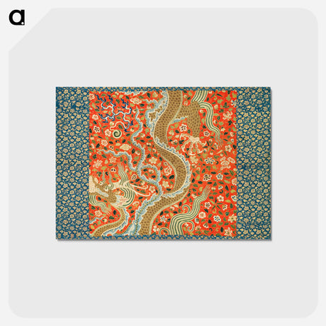 アートポストカード-Chinese Canopy with Dragon Among Flowers
 - クリーブランド美術館 Postcard.