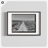 Section of lone road approaching the Schroeder place - Dorothea Lange Poster.