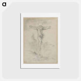 アートポストカード-Christ on the Cross - ウジェーヌ ドラクロワ Postcard.