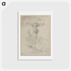 アートポストカード-Christ on the Cross - ウジェーヌ ドラクロワ Postcard.
