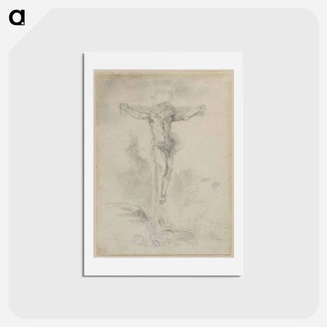 アートポストカード-Christ on the Cross - ウジェーヌ ドラクロワ Postcard.
