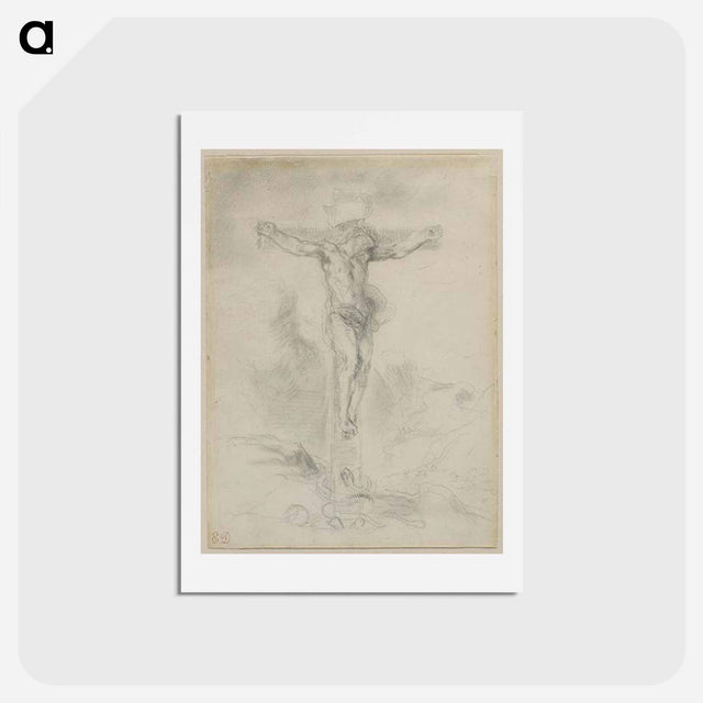 アートポストカード-Christ on the Cross - ウジェーヌ ドラクロワ Postcard.