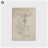 アートポストカード-Christ on the Cross - ウジェーヌ ドラクロワ Postcard.
