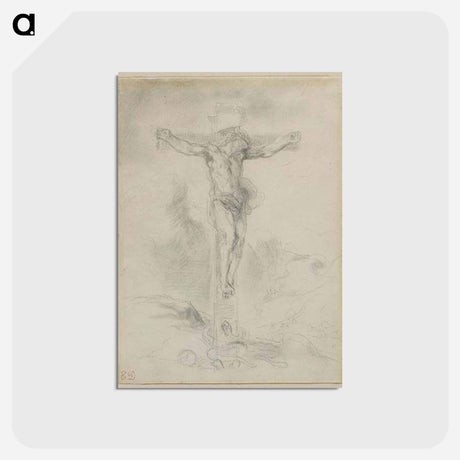アートポストカード-Christ on the Cross - ウジェーヌ ドラクロワ Postcard.