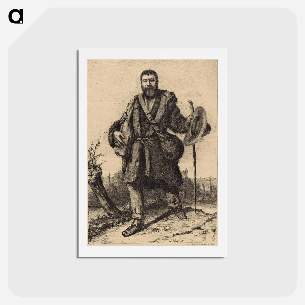アートポストカード-Gustave Courbet - ギュスターヴ クールベ Postcard.