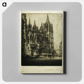 アートパネル-The West Front, Rouen Cathedral
 - ジョセフ ペネル Canvas.