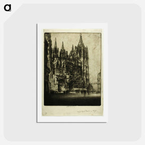 アートポストカード-The West Front, Rouen Cathedral
 - ジョセフ ペネル Postcard.