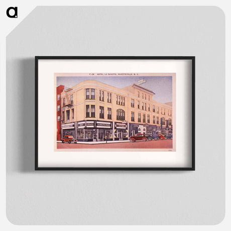 アートポスター-Hotel La Fayette and Saunders Drugs, Exterior View
 - 国立医学図書館 Poster.