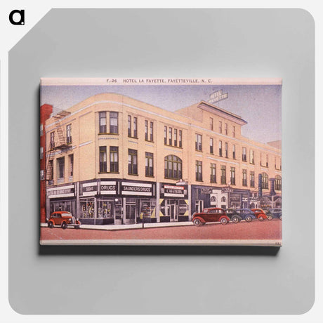 アートパネル-Hotel La Fayette and Saunders Drugs, Exterior View
 - 国立医学図書館 Canvas.