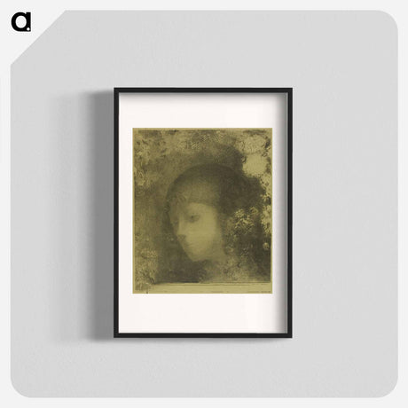 アートポスター-Child's Head With Flowers - オディロン ルドン Poster.