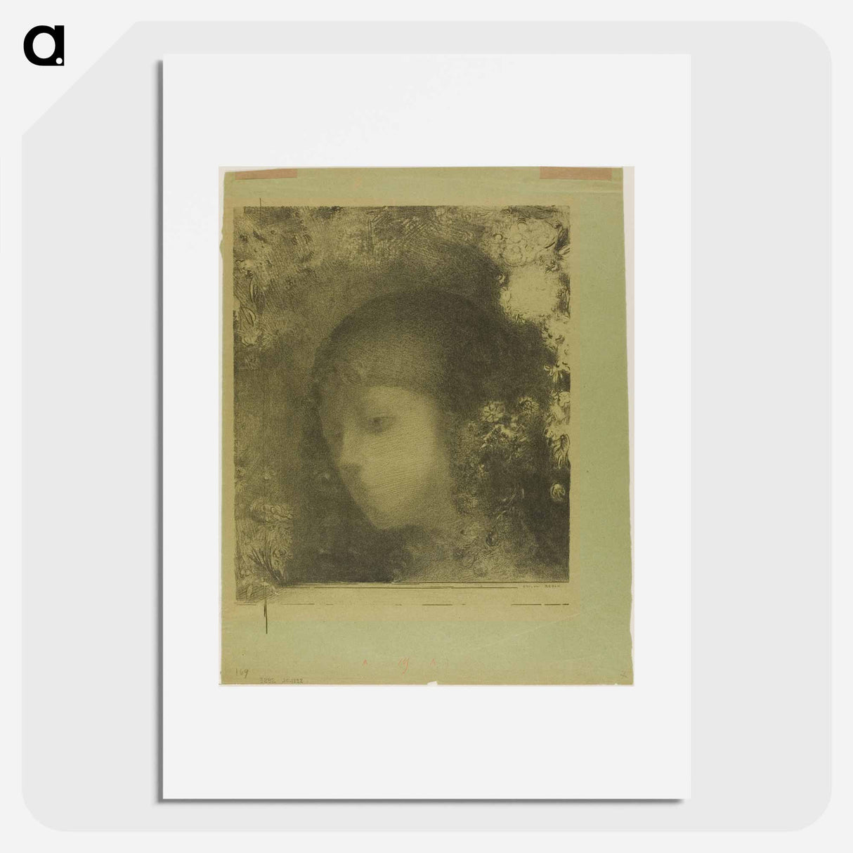 Child's Head With Flowers - Odilon Redon Poster.