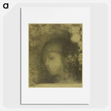 アートポスター-Child's Head With Flowers - オディロン ルドン Poster.