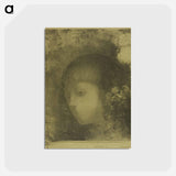 アートポストカード-Child's Head With Flowers - オディロン ルドン Postcard.