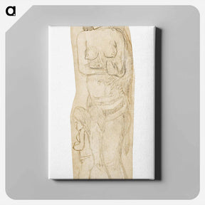 アートパネル-Sketch of Maori Woman and Child - ポール ゴーギャン Canvas.