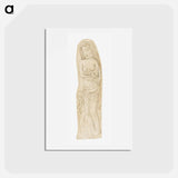 アートポストカード-Sketch of Maori Woman and Child - ポール ゴーギャン Postcard.