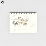 Schets voor illustratie in Hoe de vogels aan een koning kwamen - テオ ヴァン ホイテマ Memo.
