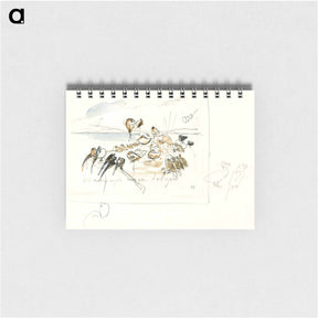 アートメモ帳-Schets voor illustratie in Hoe de vogels aan een koning kwamen - テオ ヴァン ホイテマ Memo.
