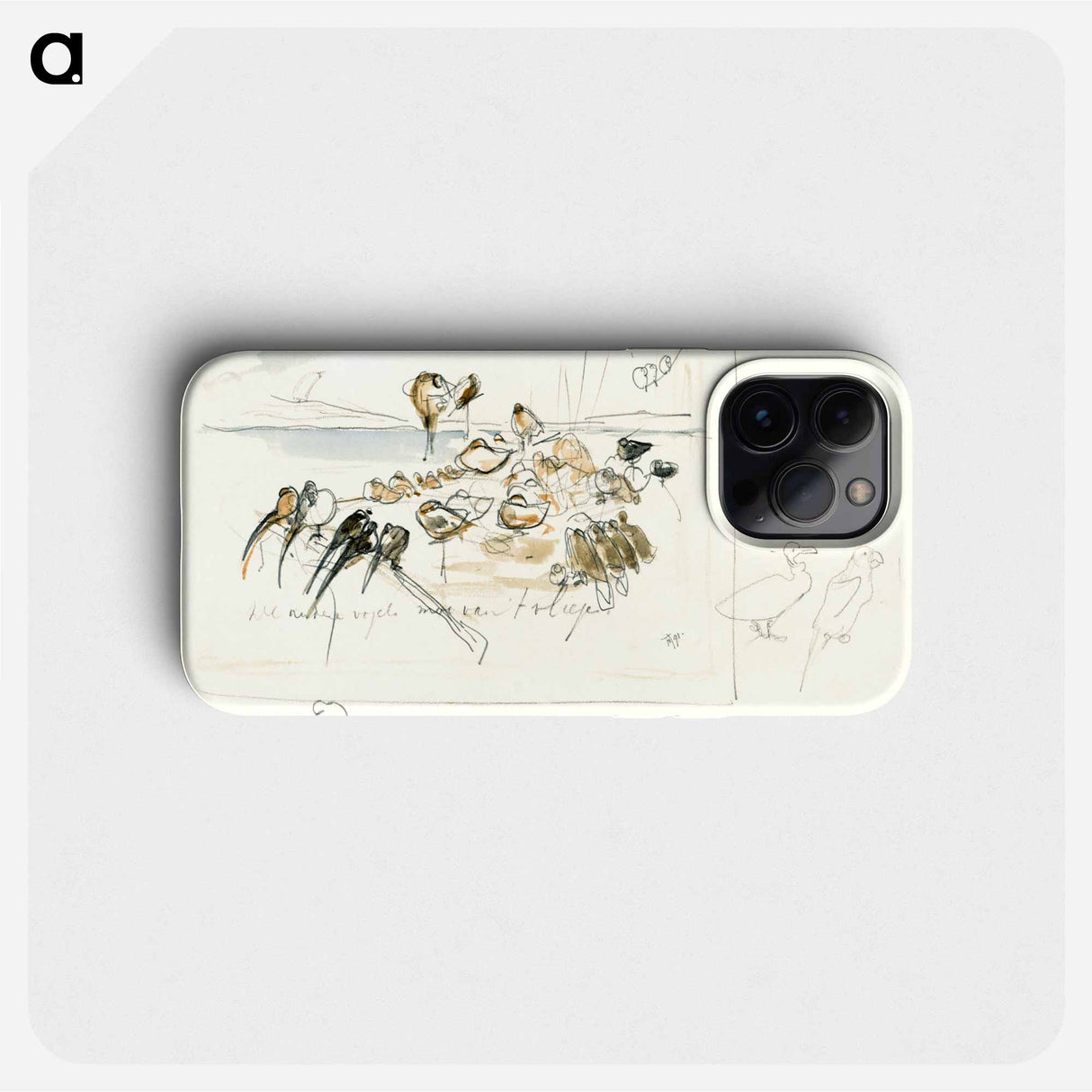 Schets voor illustratie in Hoe de vogels aan een koning kwamen - テオ ヴァン ホイテマ Phone Case.