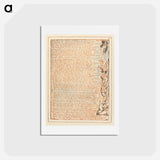 アートポストカード-Jerusalem, Plate 42, "Thus Albion sat...." - ウィリアム ブレイク Postcard.