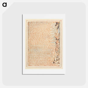 アートポストカード-Jerusalem, Plate 42, "Thus Albion sat...." - ウィリアム ブレイク Postcard.