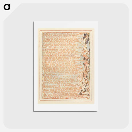 アートポストカード-Jerusalem, Plate 42, "Thus Albion sat...." - ウィリアム ブレイク Postcard.